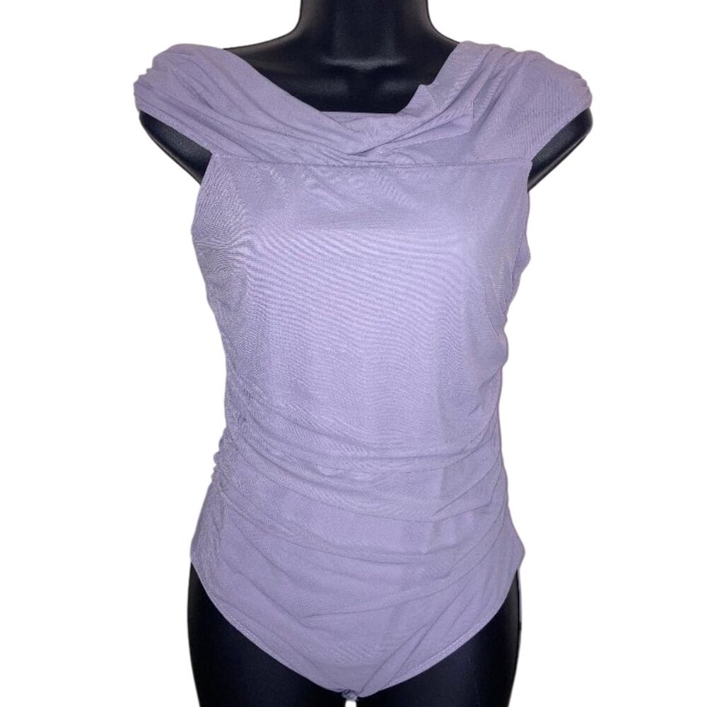 Reoria Lavender Off the Shoulder Body Suit - Size: Medium